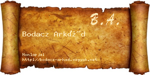 Bodacz Arkád névjegykártya